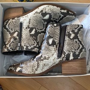 Bleeker and bone snake print booties